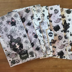 Halloween planner divider set. Comes with dashboard + 6 tabbed dividers or dashboard + 12 tabbed dividers. Planner accessories