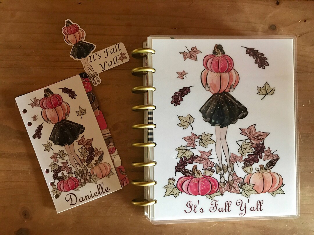 Fall Planner. Mini and Classic Happy Planner Covers. Cute Pumpkin Theme ...