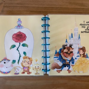Classic Happy planner covers. Beauty and the beast theme. Mini happy planner covers. Laminated with 10ml laminate.
