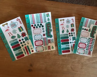 Personal planner Christmas weekly sticker kit. Mini happy planner weekly sticker kit. Planner decorations, stickers, supplies.