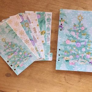 Christmas dividers / personal  A5 planner / planner supplies / planner accessories / dashboard / pocket planner / holidays / happy planner