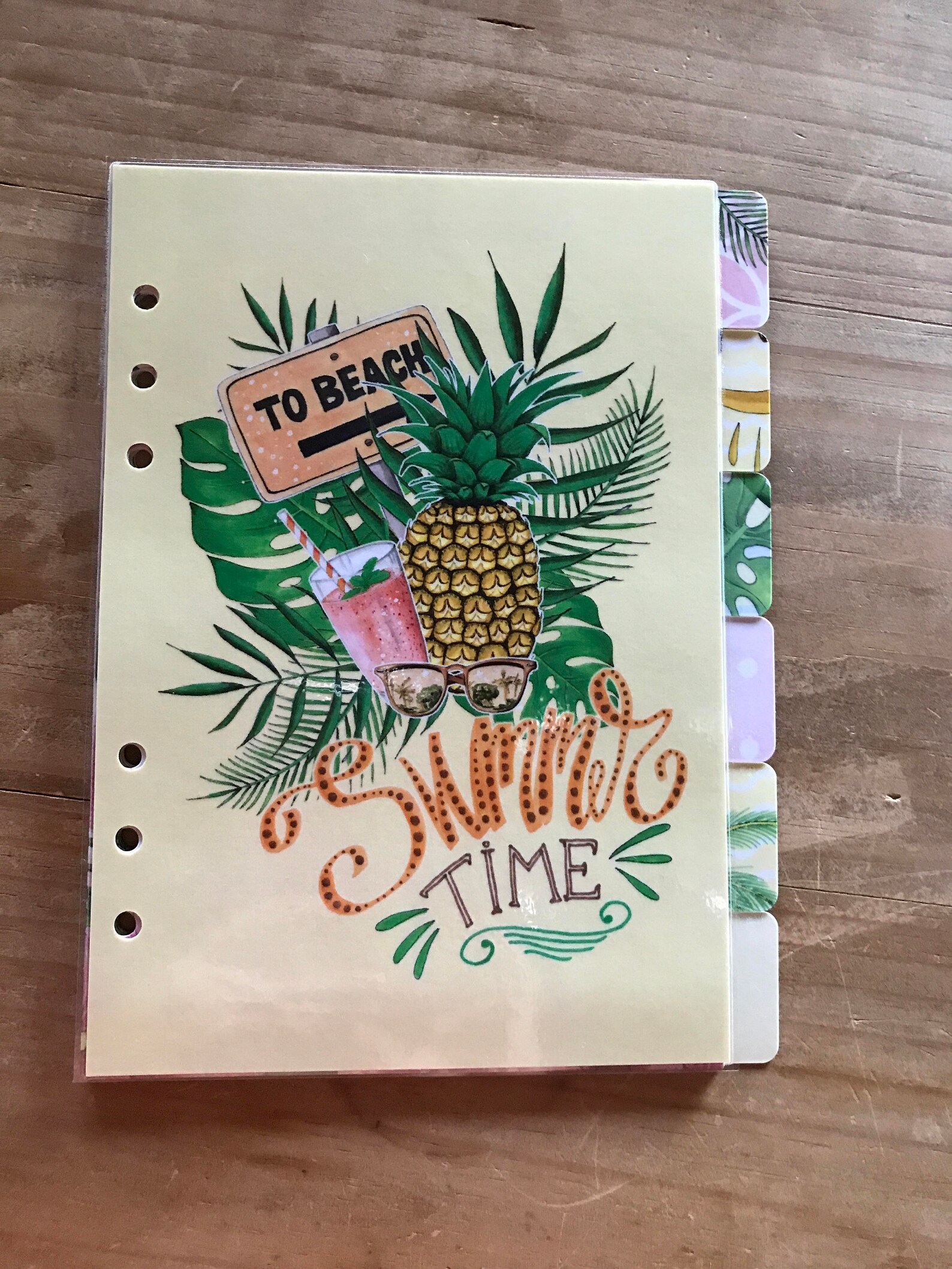 Tropical Summer Planner Dividers. Dashboard Plus 6 Tabbed Dividers ...