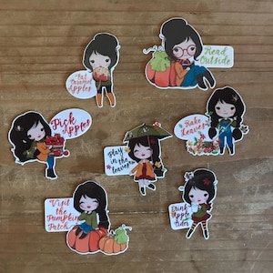 Fall bucket list die cuts. Autumn themed die cuts to decorate your planner, travelers notebook, scrapbook or memory book.
