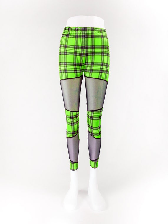lime green plaid pants