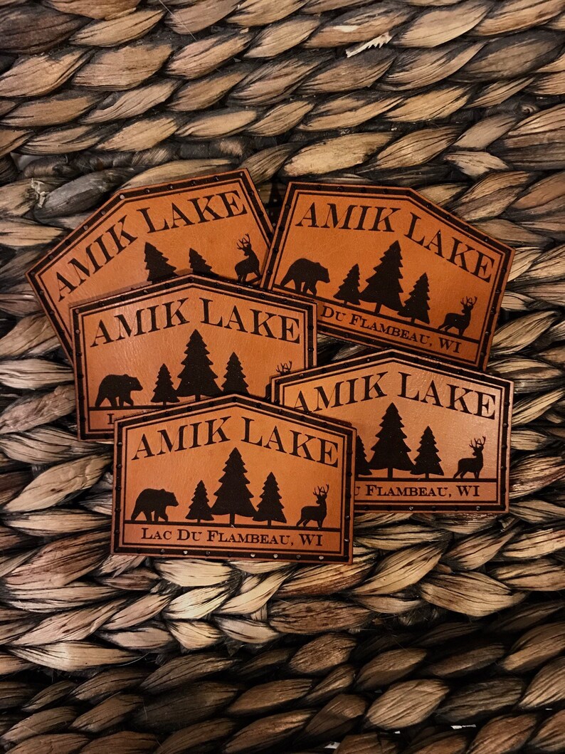 Branding Leather Die Cut Patch Custom