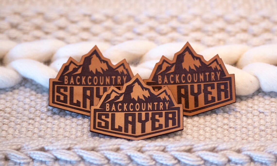 Die Cut Custom Leather Patches Laser Engraved Etsy