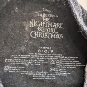 DISNEY Nightmare Before Christmas Jack Skellington Mineral Wash T-Shirt Sz SMALL bild 2