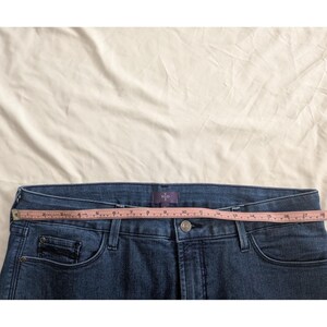 NYDJ Ankle Jeans Dark Wash Straight Leg High Rise Blue Stretch SIZE US 16; 36x27 image 5