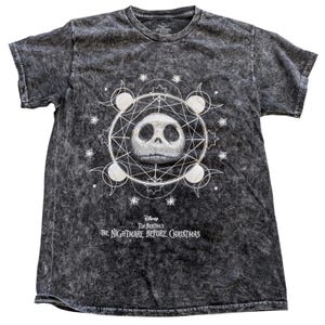 DISNEY Nightmare Before Christmas Jack Skellington Mineral Wash T-Shirt Sz SMALL bild 1
