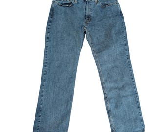 Levi's 514 Straight Fit, jeans de mezclilla azul para hombre, talla 36x30, lavado medio, tiro bajo.