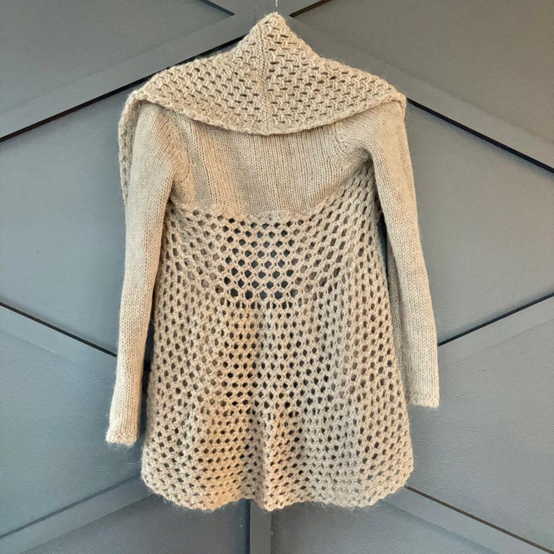 Anthropologie Elsamanda Italian Mohair Wool Knit Cardigan Sweater Sz SMALL Bild 3