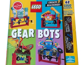 NIB LEGO Gear Bots Klutz STEM Building Kit Create 8 Machines 62 Elements 2020