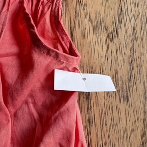 175 NWT Joe's Jeans Voile Smocked Peplum Top SMALL Coral Pink Cotton Sleeveless image 5