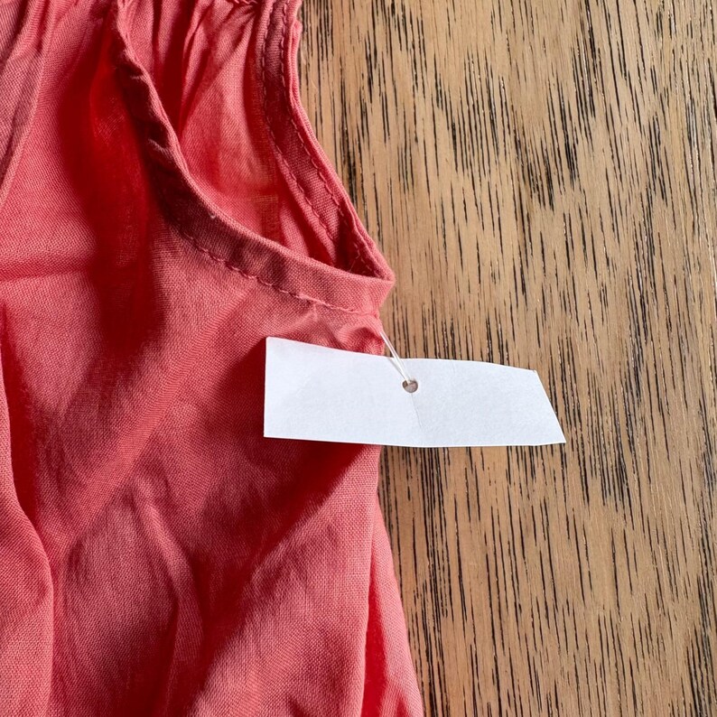 175 NWT Joe's Jeans Voile Smocked Peplum Top SMALL Coral Pink Cotton Sleeveless image 5