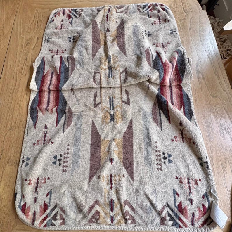 Pendleton White Sands Hooded Kids Towel Poncho SW Tribal Geometric Terrycloth image 10