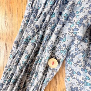 Johnny Was Workshop Blue Floral Dragon Embroidered Lace Button Down Shirt XS image 15