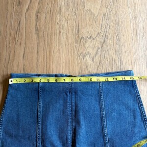 Free People Modern Femme Stretch Denim Mini Skirt Back Zip Sz 12 Festival Indie imagem 4
