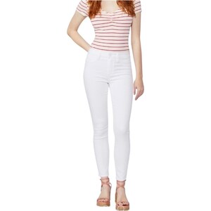 Anthropologie PAIGE Hoxton Ankle White High Rise Ankle Skinny Jeans SIZE 25 image 1
