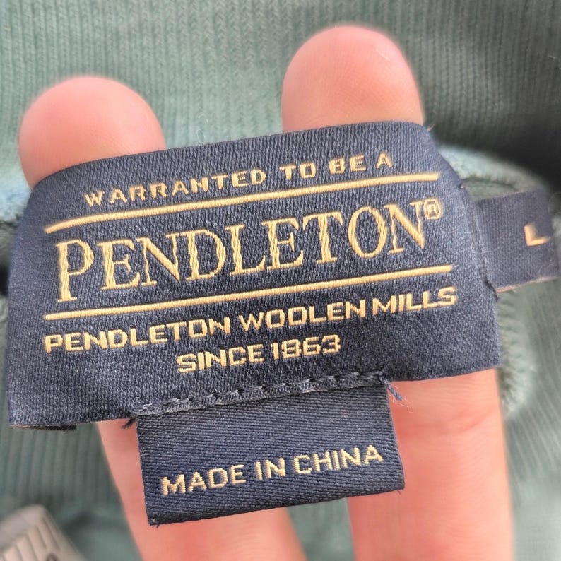 Vtg PENDLETON Silk Blend Mock Neck Turtleneck Sweater Sz L Aqua 90's Y2K Career bild 3