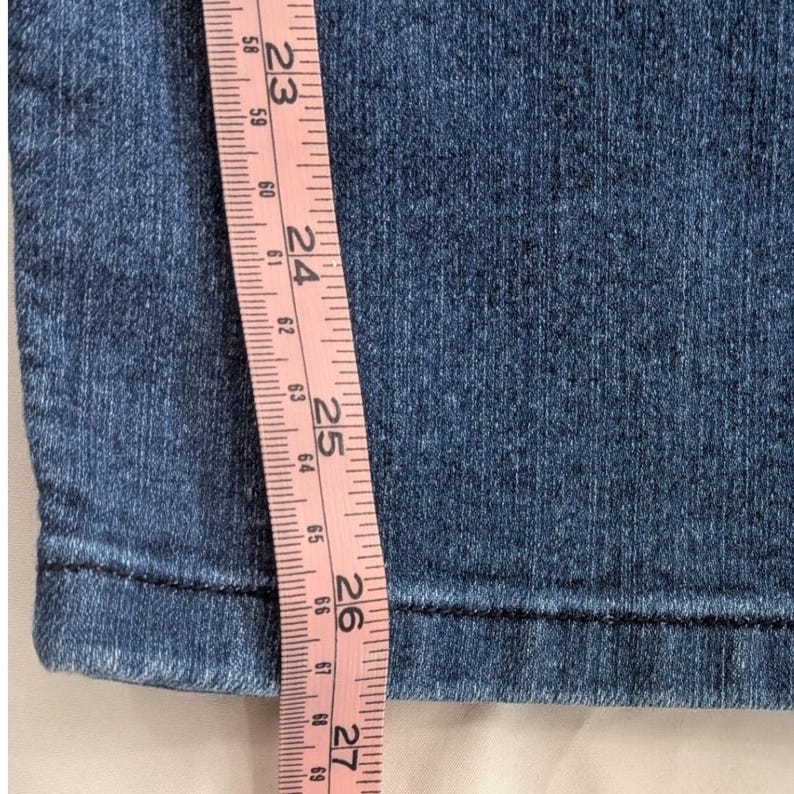 NYDJ Ankle Jeans Dark Wash Straight Leg High Rise Blue Stretch SIZE US 16; 36x27 image 10