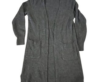J.Crew Mercantile Women's Alpaca Wool Blend Long Open Front Cardigan Grey Small
