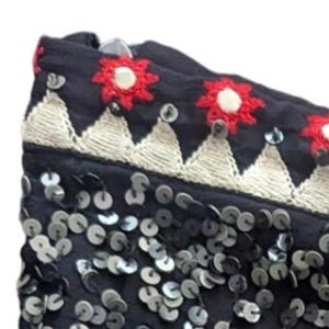 Free People WILDHEART by Eternal Sunshine Creations Sequin Shorts Black Sz SMALL bild 5