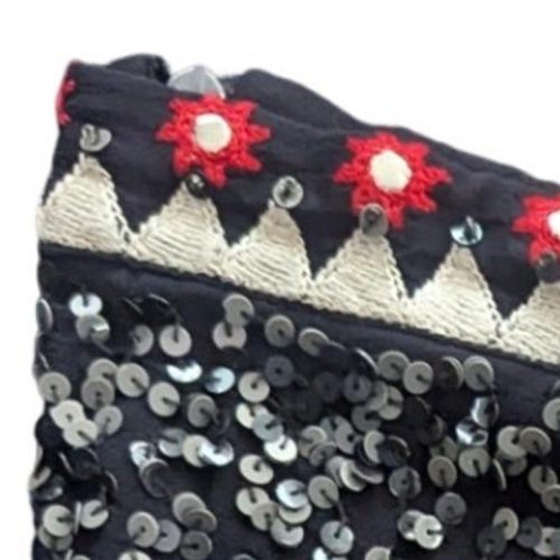 Free People WILDHEART by Eternal Sunshine Creations Sequin Shorts Black Sz SMALL bild 5