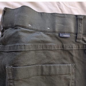 95 Toad&Co Olive Green Organic Cotton Tencel Slim Fit Pants Womens SIZE 10 Eco image 8