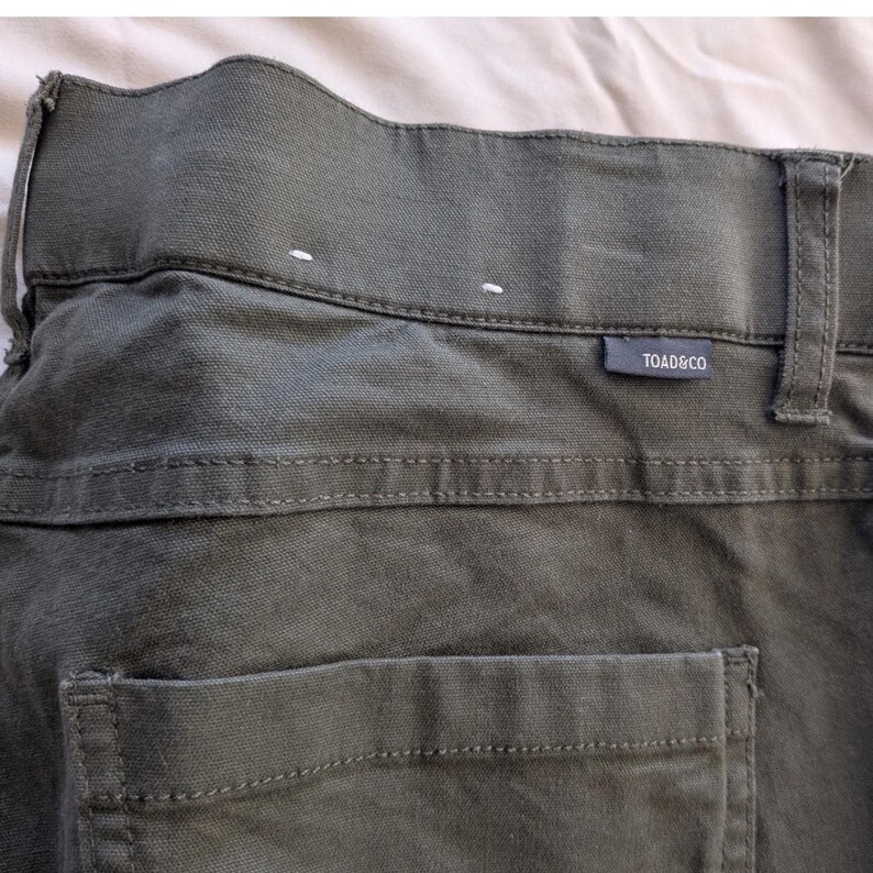 95 Toad&Co Olive Green Organic Cotton Tencel Slim Fit Pants Womens SIZE 10 Eco image 8