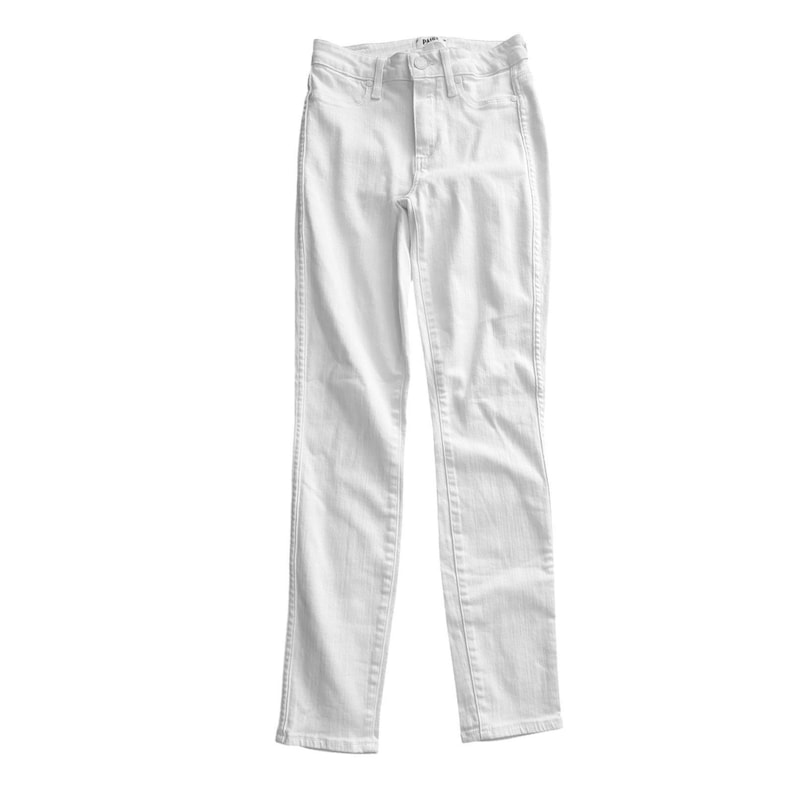 Anthropologie PAIGE Hoxton Ankle White High Rise Ankle Skinny Jeans SIZE 25 image 5