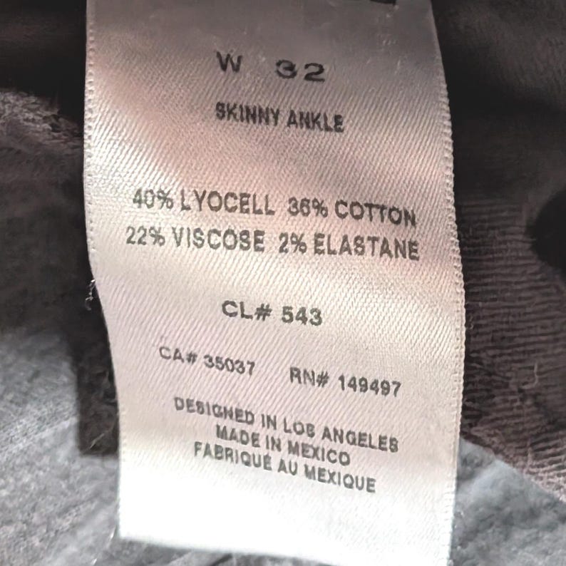 149 JOE'S Jeans Skinny Ankle Pantalones vaqueros de mezclilla gris/negro desgastados para mujer Talla 32 Carbón imagen 3