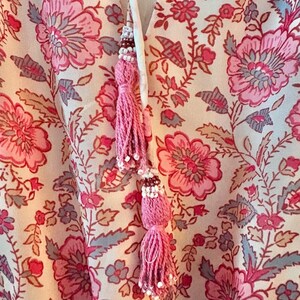 Anthropologie "Love the Label" Pink Floral Sz SMALL Mini Dress Boho Cottage image 4