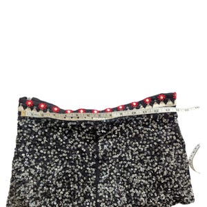 Free People WILDHEART by Eternal Sunshine Creations Sequin Shorts Black Sz SMALL bild 7