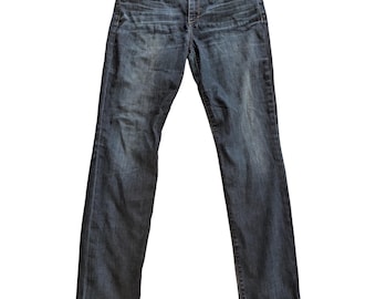 JOE'S Jeans Skinny Ankle Dark Wash Denim Blue Jeans Wmns Sz 32 Whiskering Tencel