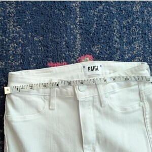 Anthropologie PAIGE Hoxton Ankle White High Rise Ankle Skinny Jeans SIZE 25 image 10