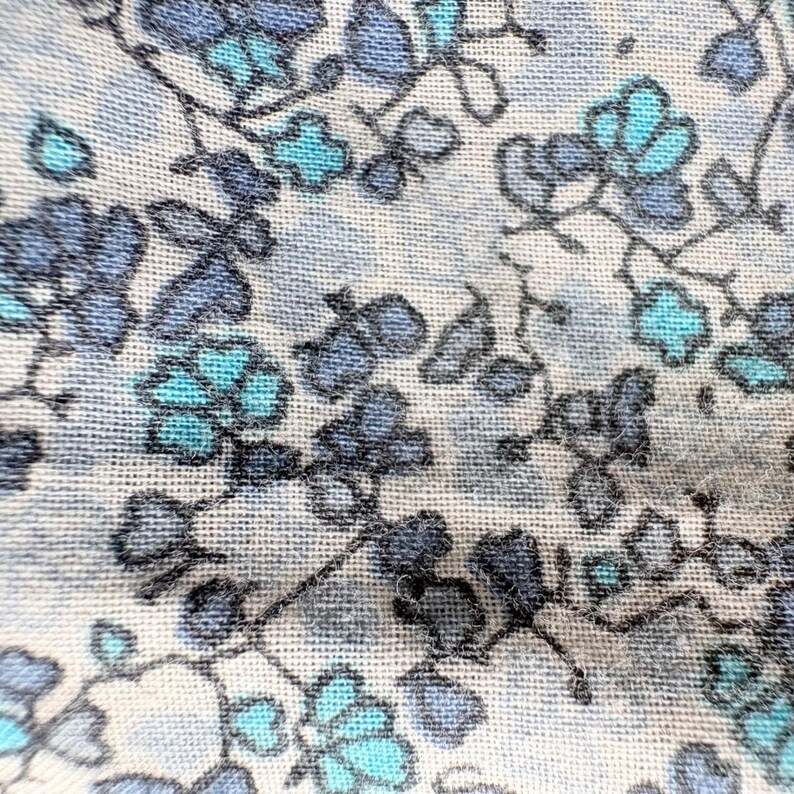 Johnny Was Workshop Blue Floral Dragon Embroidered Lace Button Down Shirt XS image 14