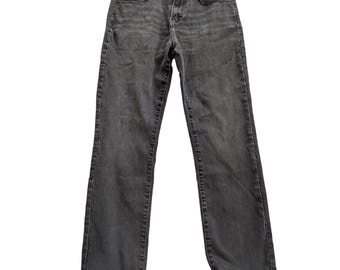 LUCKY Brand 410 Athletic Straight Mens Jeans Sz 34 Faded Black Denim Pants