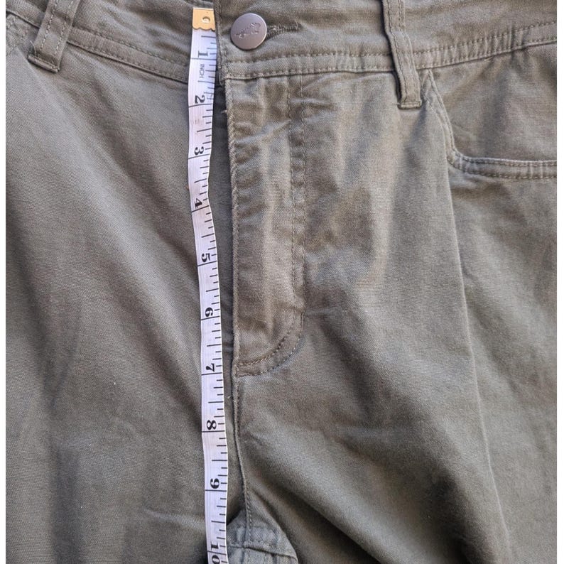 95 Toad&Co Olive Green Organic Cotton Tencel Slim Fit Pants Womens SIZE 10 Eco image 10