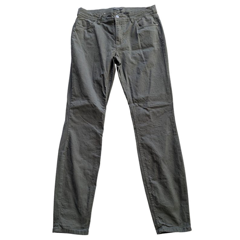 95 Toad&Co Olive Green Organic Cotton Tencel Slim Fit Pants Womens SIZE 10 Eco image 1