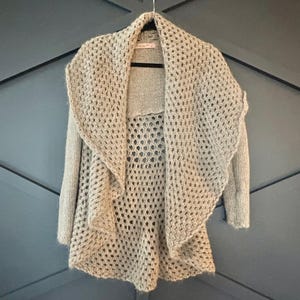 Anthropologie Elsamanda Italian Mohair Wool Knit Cardigan Sweater Sz SMALL Bild 2