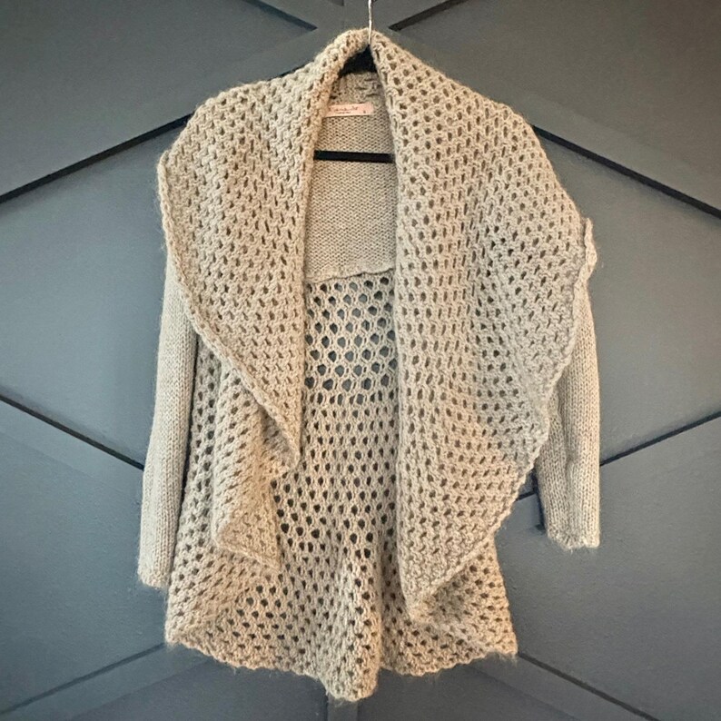 Anthropologie Elsamanda Italian Mohair Wool Knit Cardigan Sweater Sz SMALL Bild 2