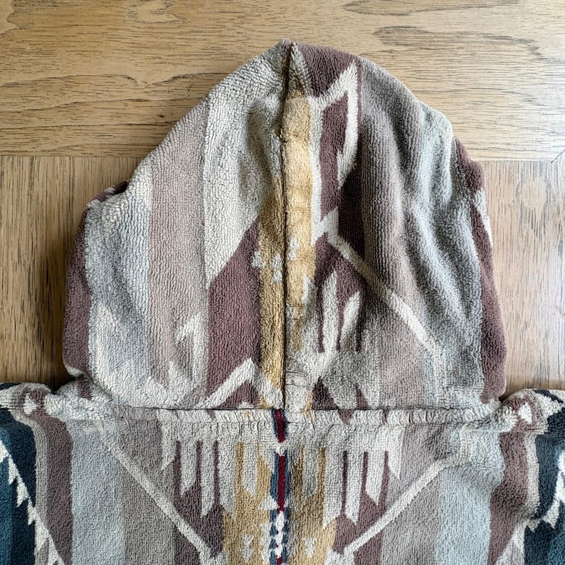 Pendleton White Sands Hooded Kids Towel Poncho SW Tribal Geometric Terrycloth image 7