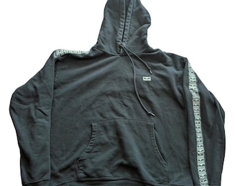 Sudadera con capucha negra OBEY Worldwide OBEY Giant All Eyes con cinta en la manga para hombre, talla GRANDE
