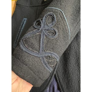 Abrigo militar cruzado de lana y viscosa FREE PEOPLE, negro, azul marino, talla 4 imagen 11