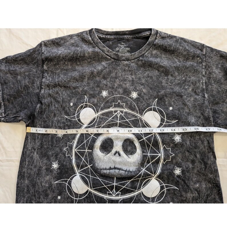 DISNEY Nightmare Before Christmas Jack Skellington Mineral Wash T-Shirt Sz SMALL bild 4
