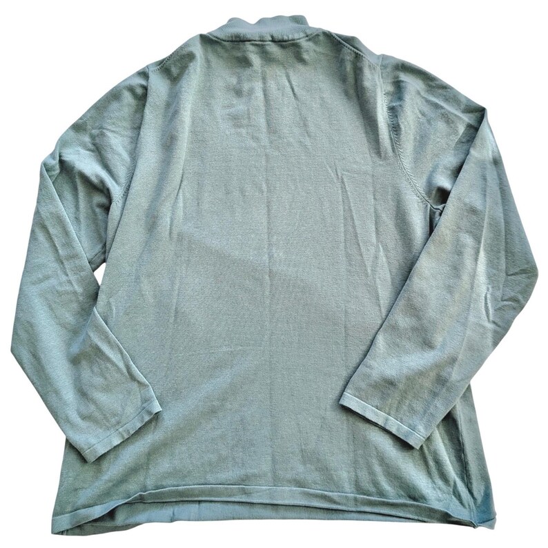 Vtg PENDLETON Silk Blend Mock Neck Turtleneck Sweater Sz L Aqua 90's Y2K Career bild 2