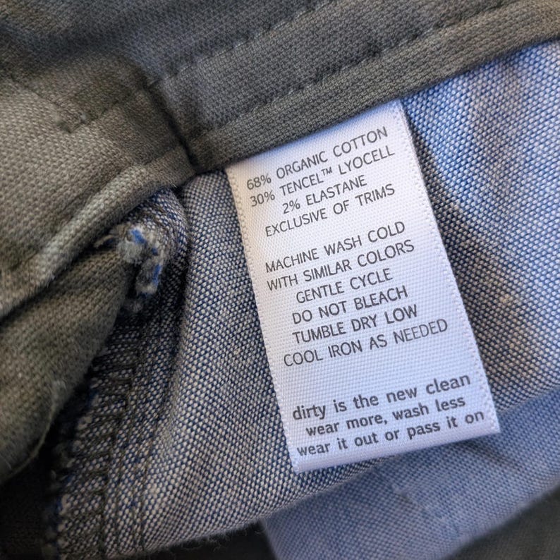95 Toad&Co Olive Green Organic Cotton Tencel Slim Fit Pants Womens SIZE 10 Eco image 7