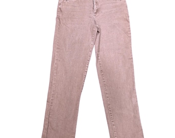 DEMOCRACY Ab Solution Dusty Mauve Pink Straight Leg Frayed Hem Stretch Jeans   4