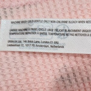 URBAN OUTFITTERS Out From Under Pink Floral Rose Waffle Thermal Top XL Cotton image 9