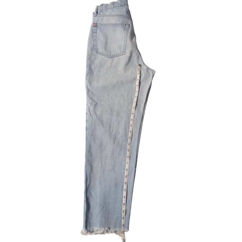 BDG Urban Outfitters Light Wash Distressed Button Fly Slim Straight Jeans Sz 28 image 9